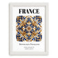 France, République Française – Wanderlust Wall Decor, placed in minimal white frame