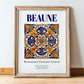 Beaune, France – Travel Wall Art, in wooden frame leaning on the floor