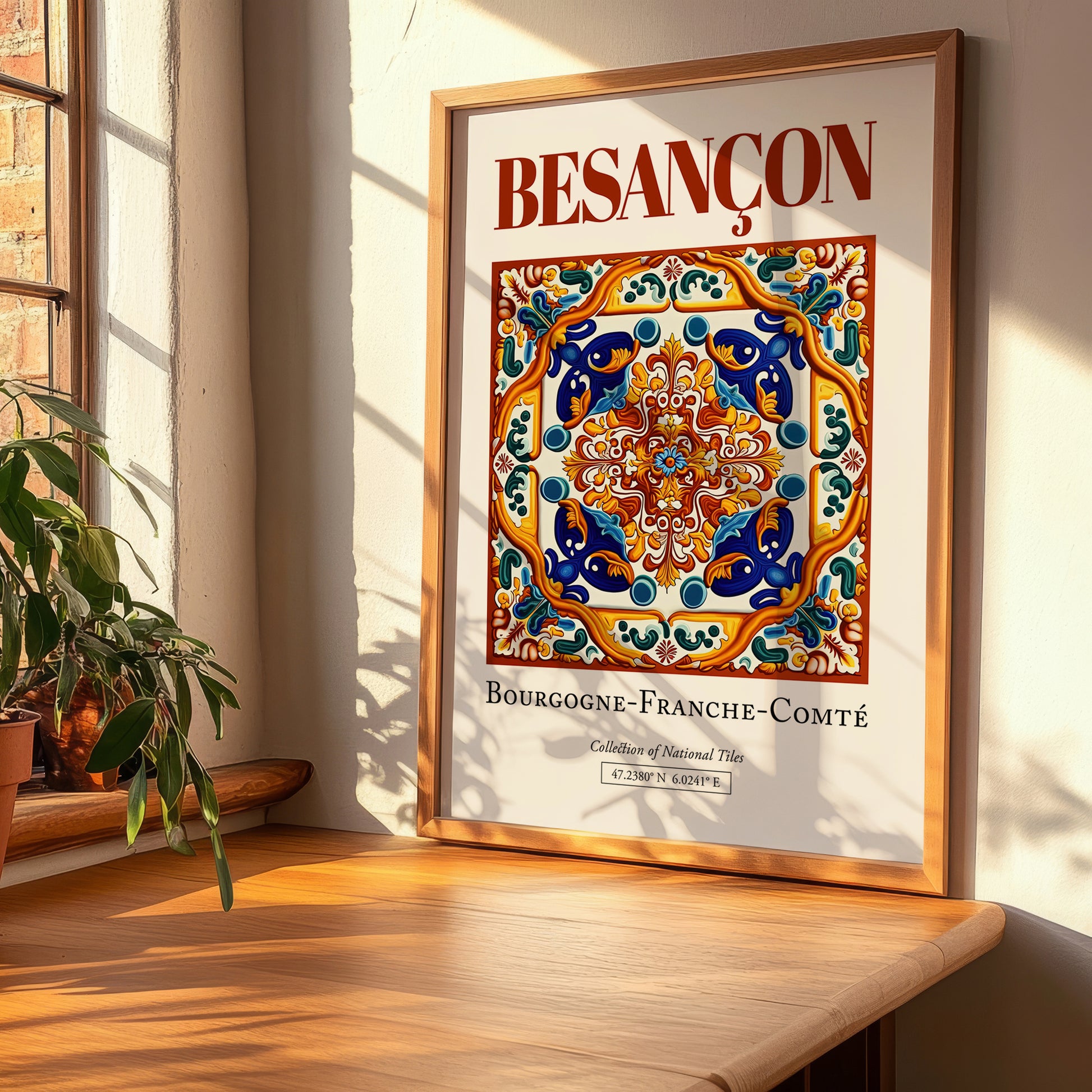 Besançon, France – World Heritage Travel Poster, clean layout with no caption