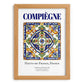 Compiègne, France – Vintage Travel Poster, set in oak frame