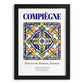 Compiègne, France – Vintage Travel Poster, in sleek black frame