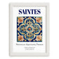 Saintes, France – Travel Poster, placed in minimal white frame