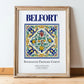 Belfort, France – Travel Poster, in wooden frame leaning on the floor