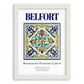 Belfort, France – Travel Poster, placed in minimal white frame