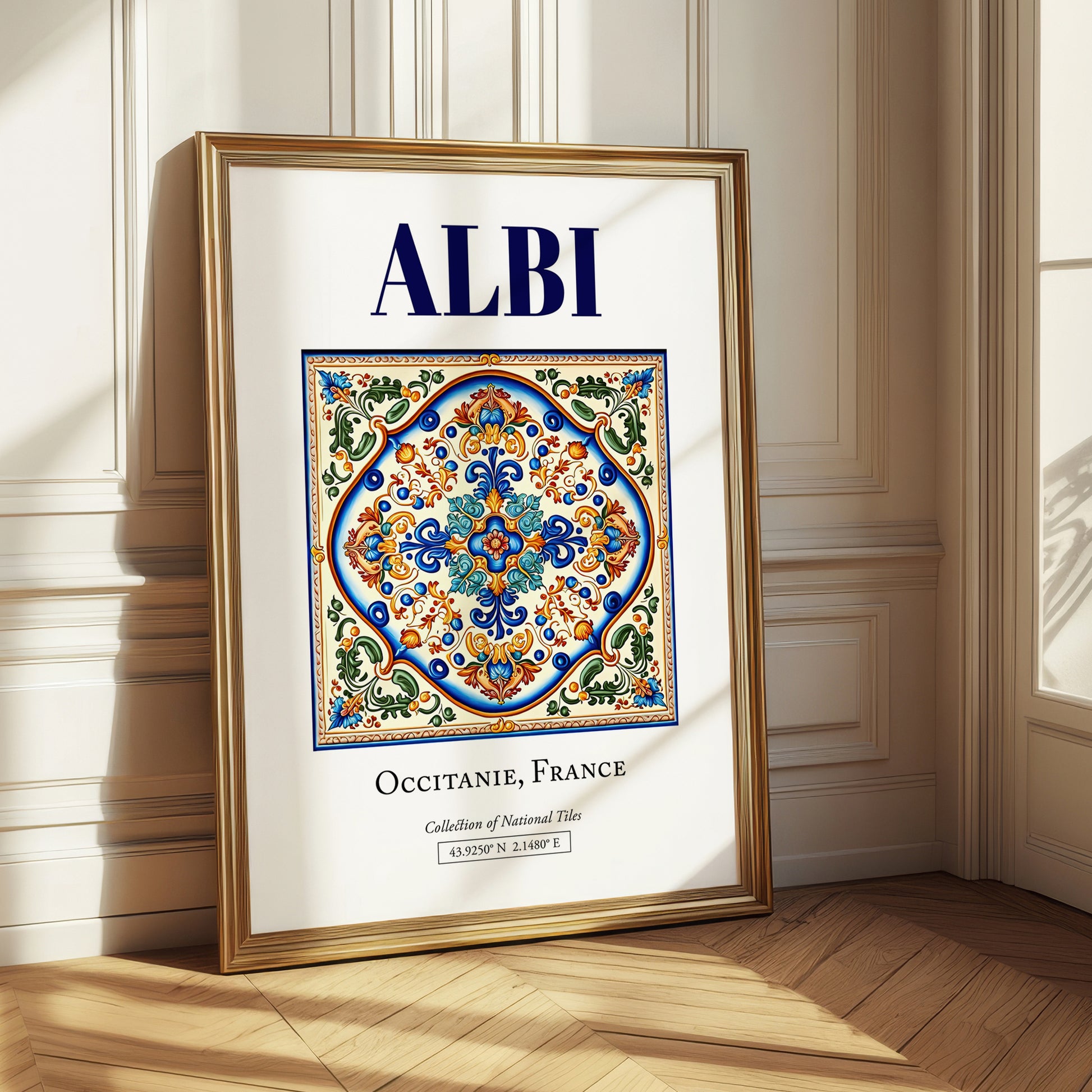 Albi, France – Travel Print, styled in a charming Paris street view