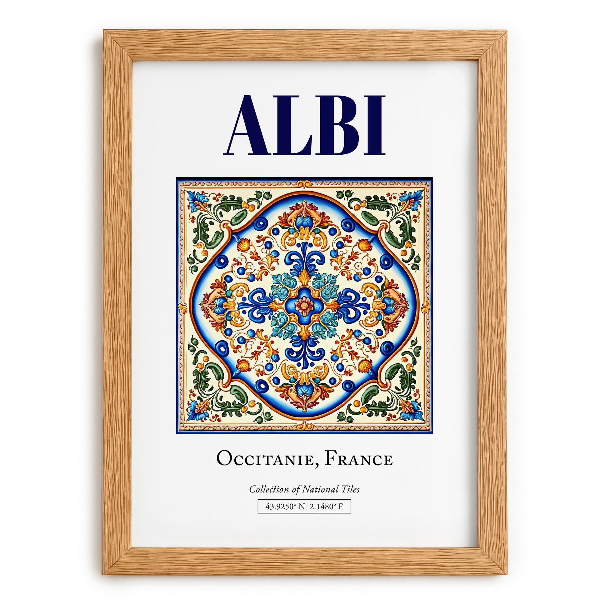 Albi, France – Travel Print, set in oak frame