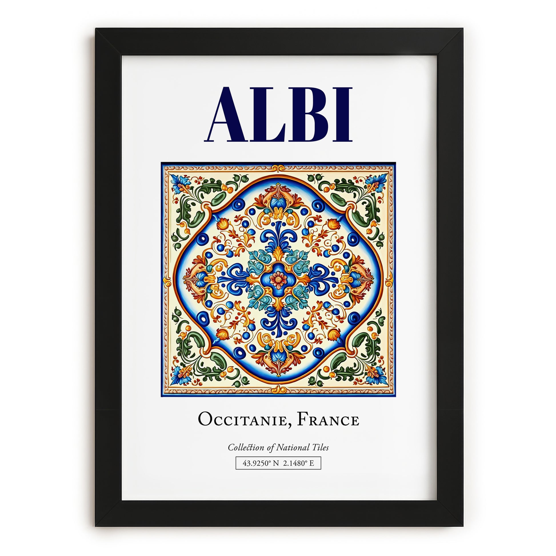 Albi, France – Travel Print, in sleek black frame