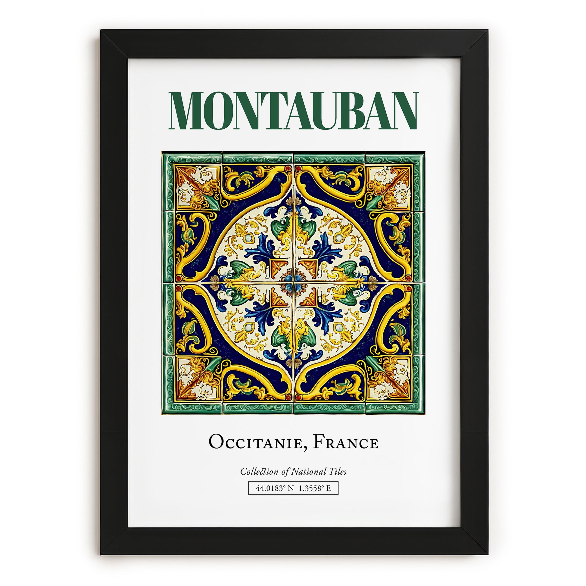 Montauban, France – Global Wall Art, in sleek black frame