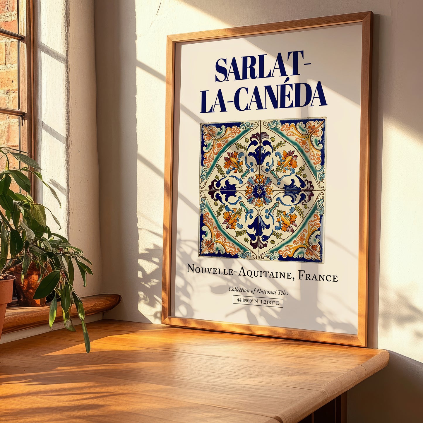 Sarlat-la-Canéda, France – Travel Print, clean layout with no caption