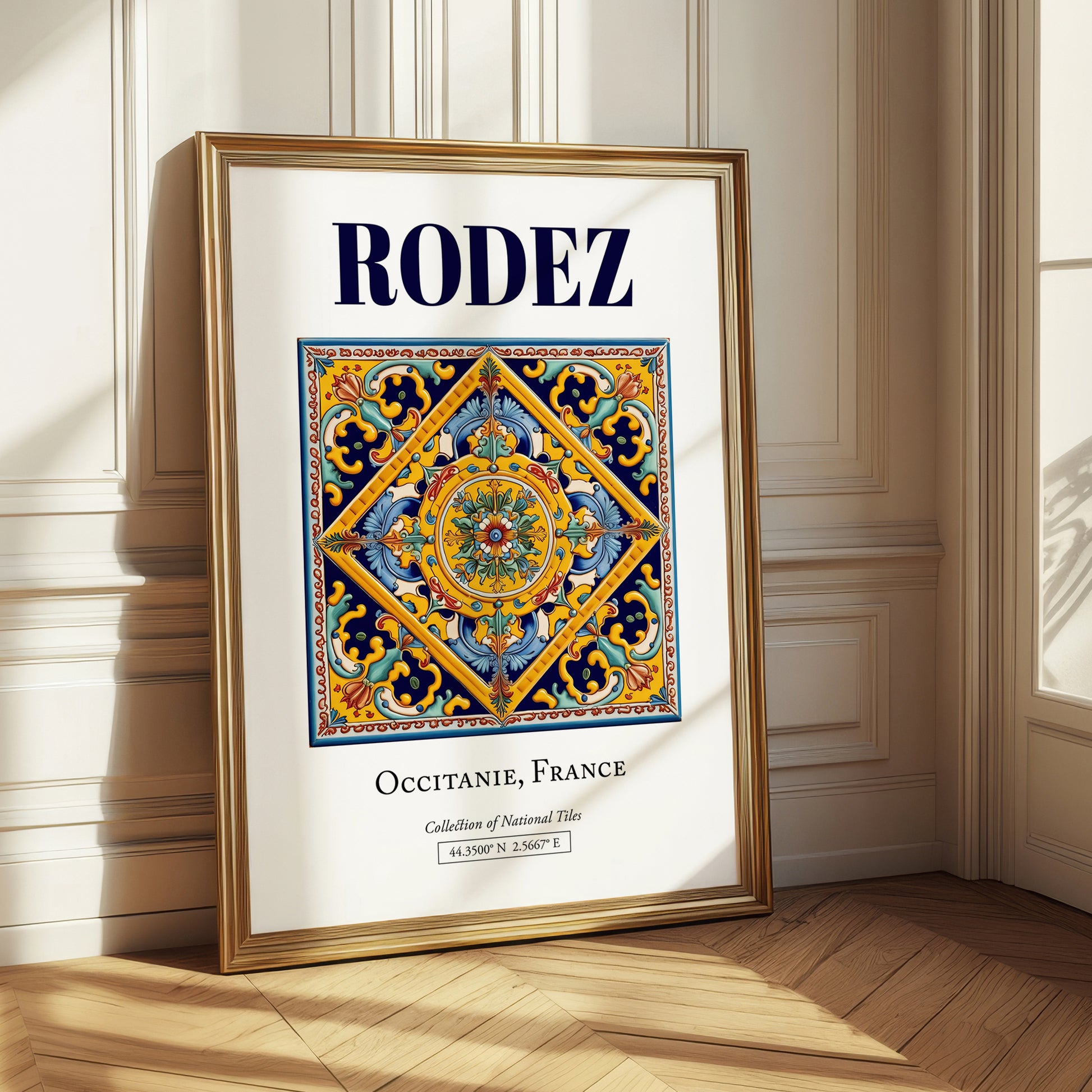 Rodez, France – Travel Print, styled in a charming Paris street view