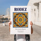 Rodez, France – Travel Print, no-text version framed in wood