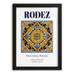 Rodez, France – Travel Print, in sleek black frame