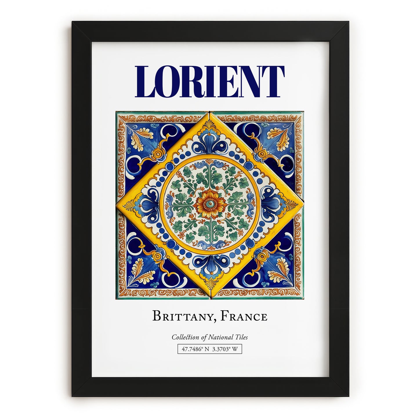 Lorient, France – Travel Print, in sleek black frame