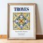 Troyes, France – Travel Print, in wooden frame leaning on the floor