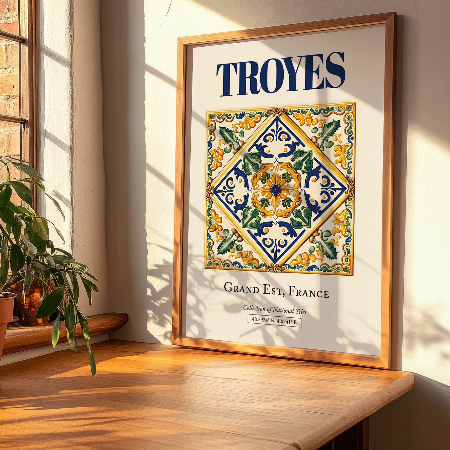 Troyes, France – Travel Print, clean layout with no caption