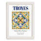 Troyes, France – Travel Print, placed in minimal white frame