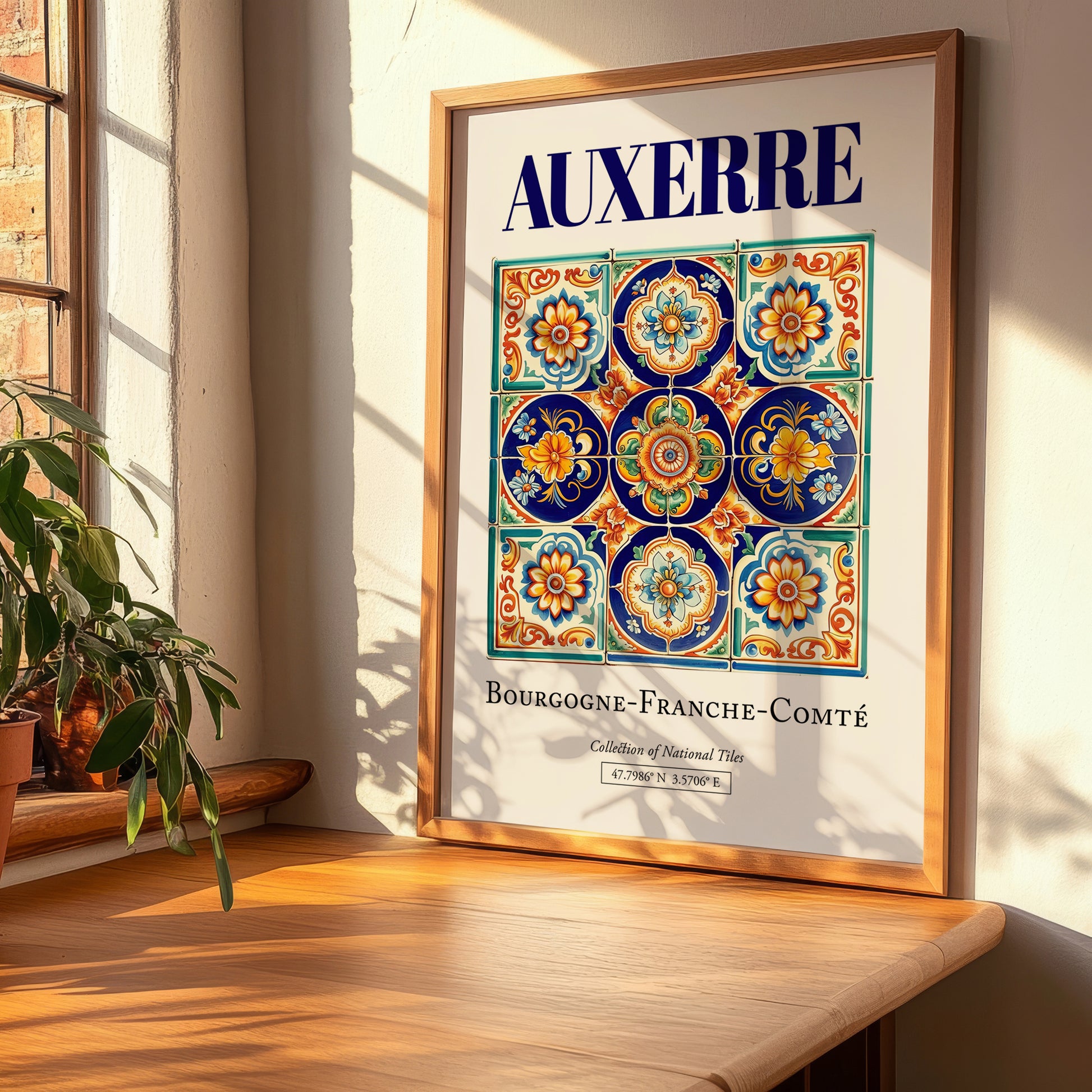 Auxerre, France – Travel Memories Wall Print, clean layout with no caption