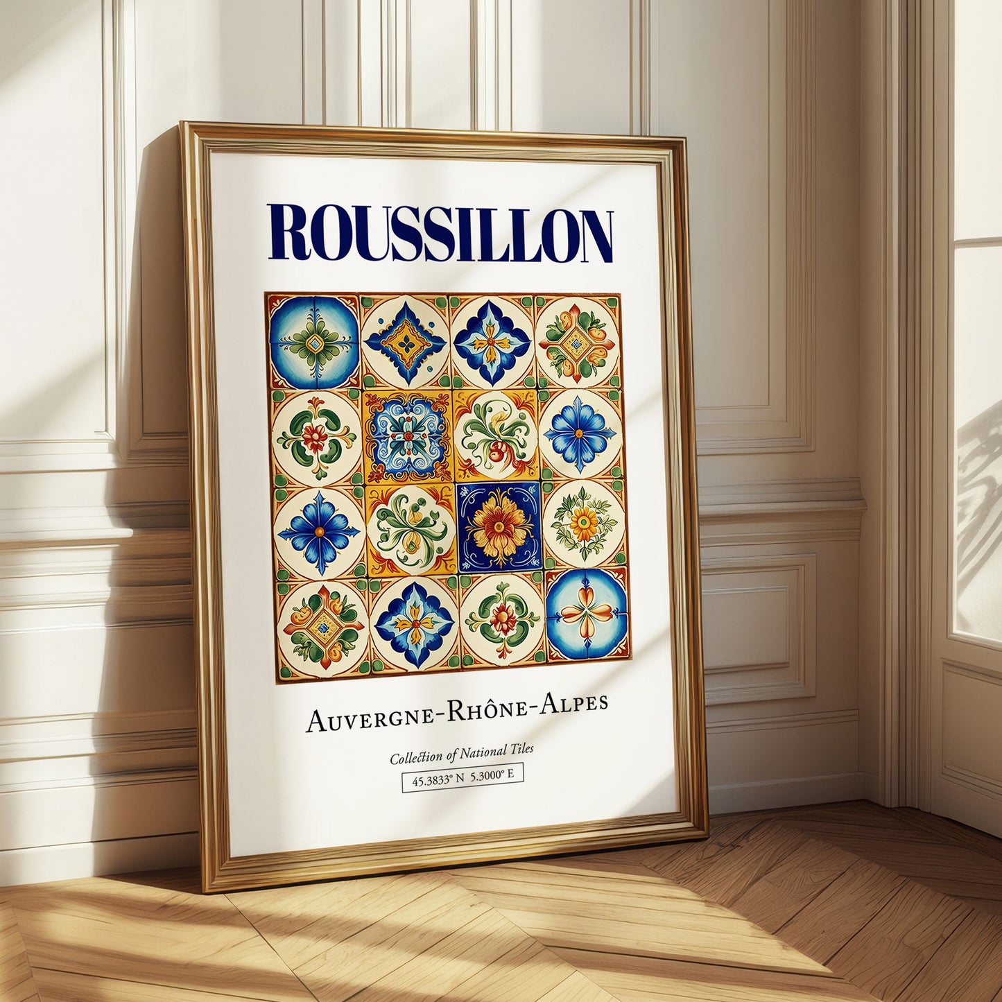 Roussillon, France – Travel Poster, styled in a charming Paris street view