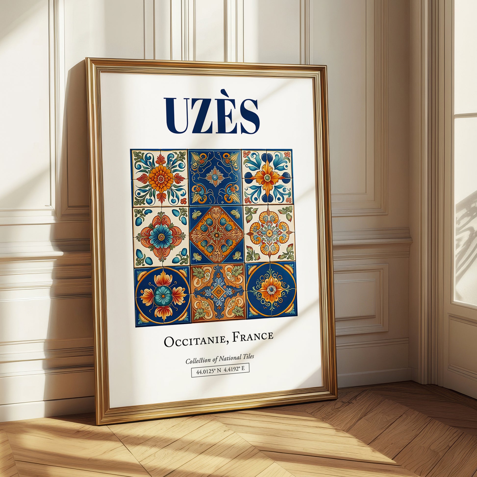 Uzès, France – Travel Print, styled in a charming Paris street view
