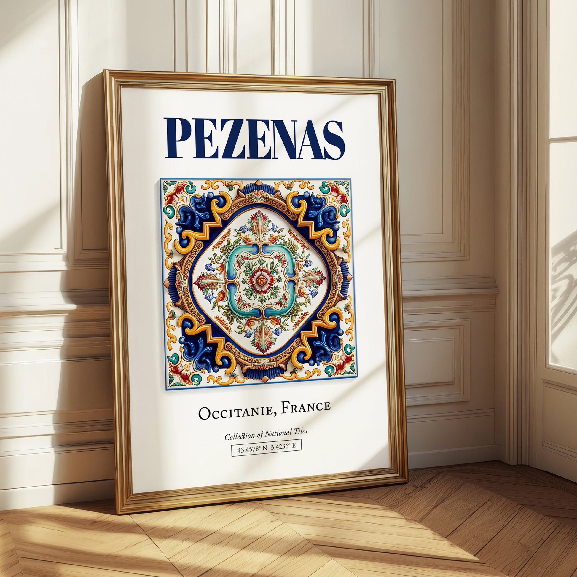 Pezenas, France – Global Wall Art, styled in a charming Paris street view