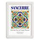 Sancerre, France – Travel Print, placed in minimal white frame