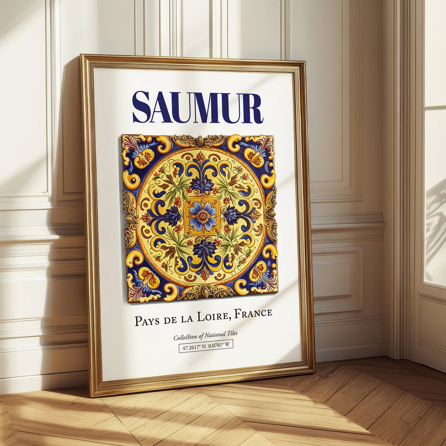 Saumur, France – Travel Wall Decor, styled in a charming Paris street view
