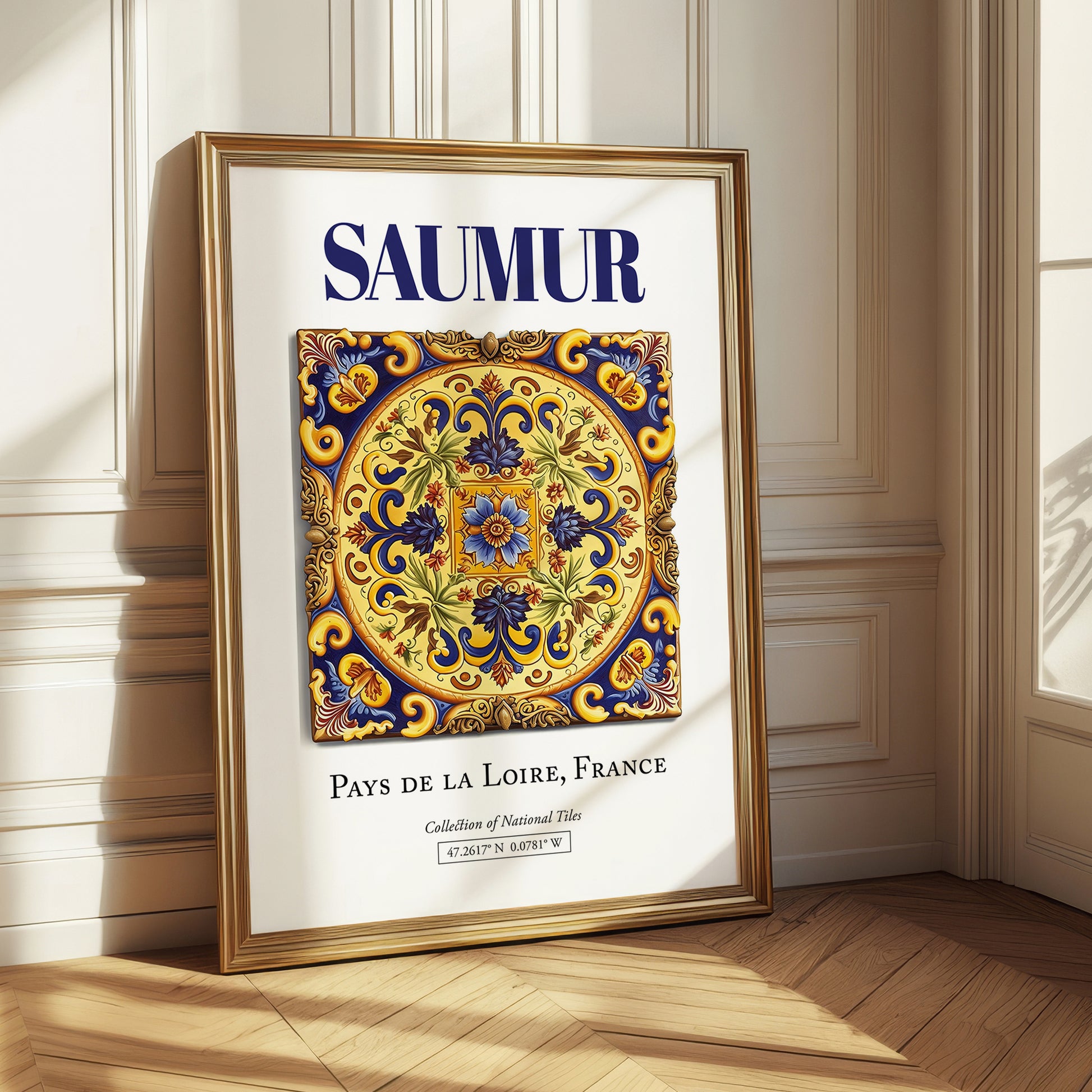 Saumur, France – Travel Wall Decor, styled in a charming Paris street view