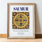 Saumur, France – Travel Wall Decor, in wooden frame leaning on the floor