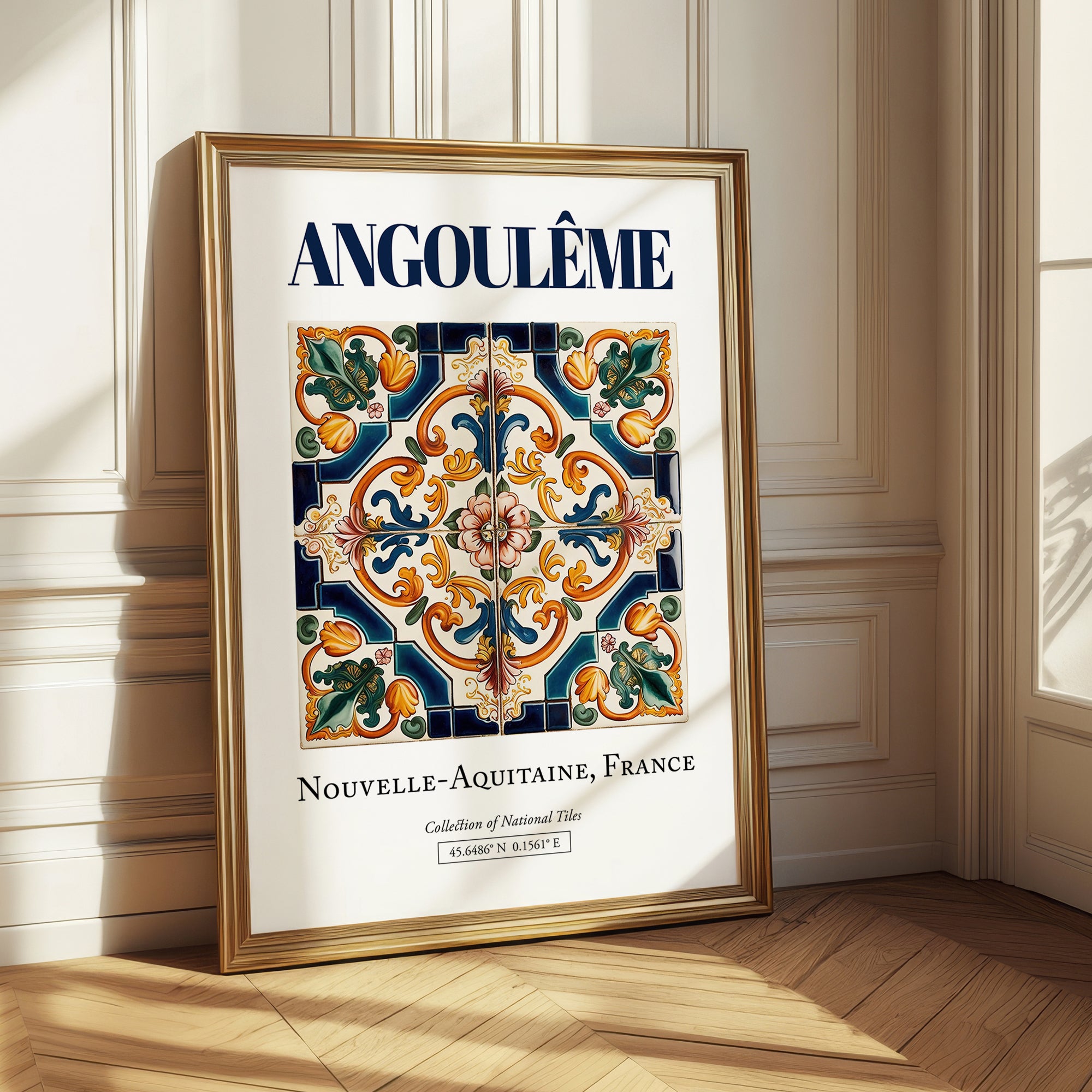 Angoulême, France – Travel Print, styled in a charming Paris street view