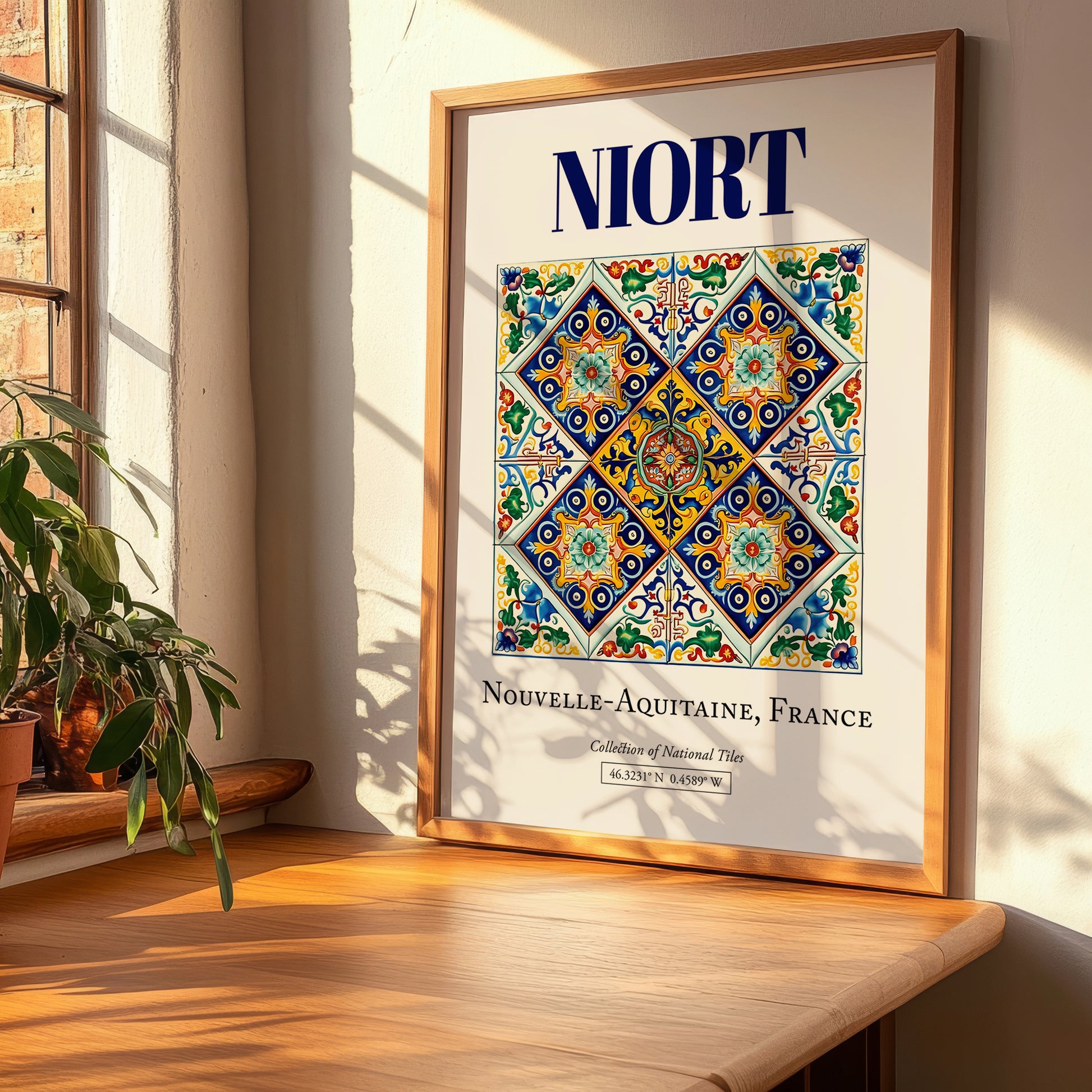 Niort, France – World Travel Art, clean layout with no caption