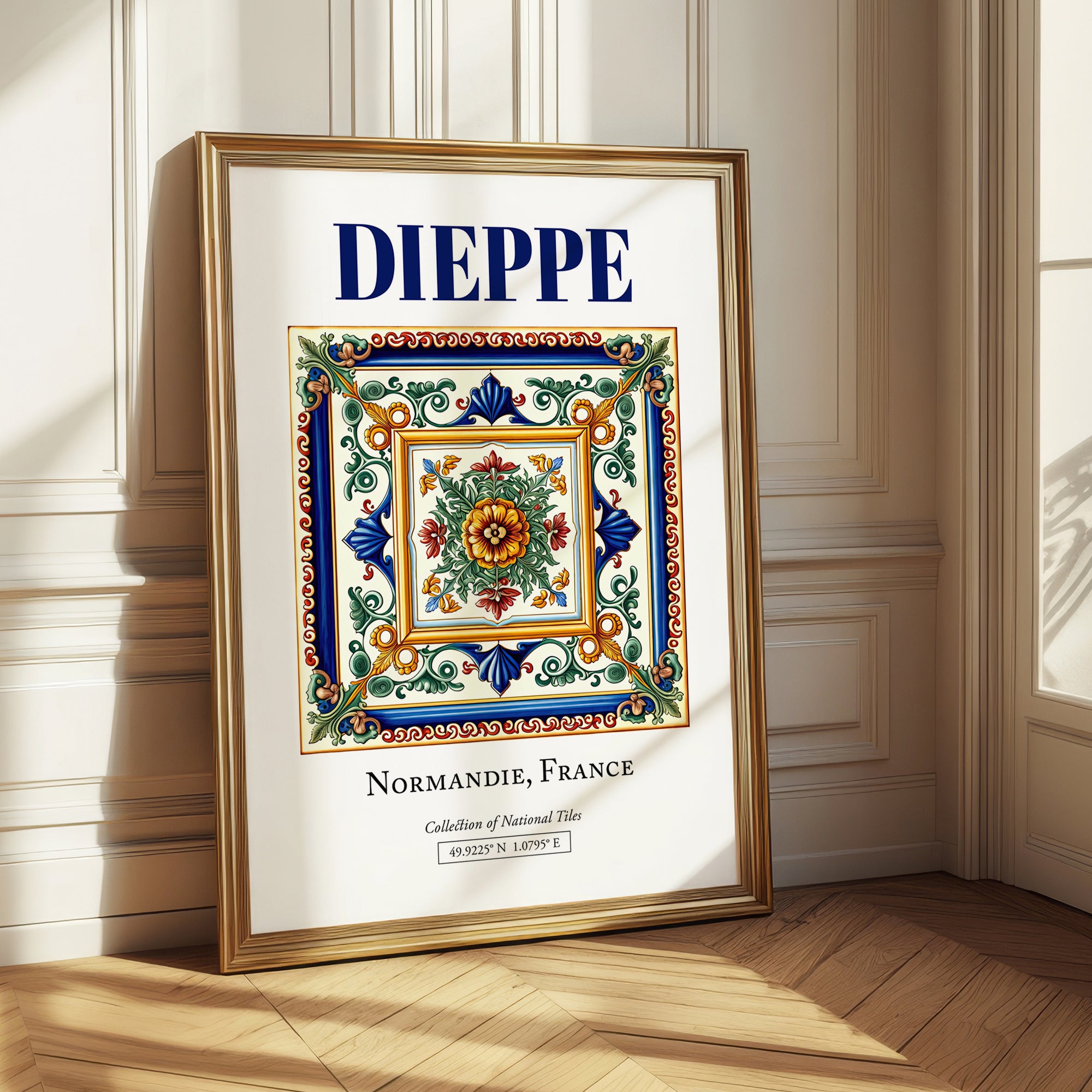 Dieppe, France – Travel Wall Art, styled in a charming Paris street view