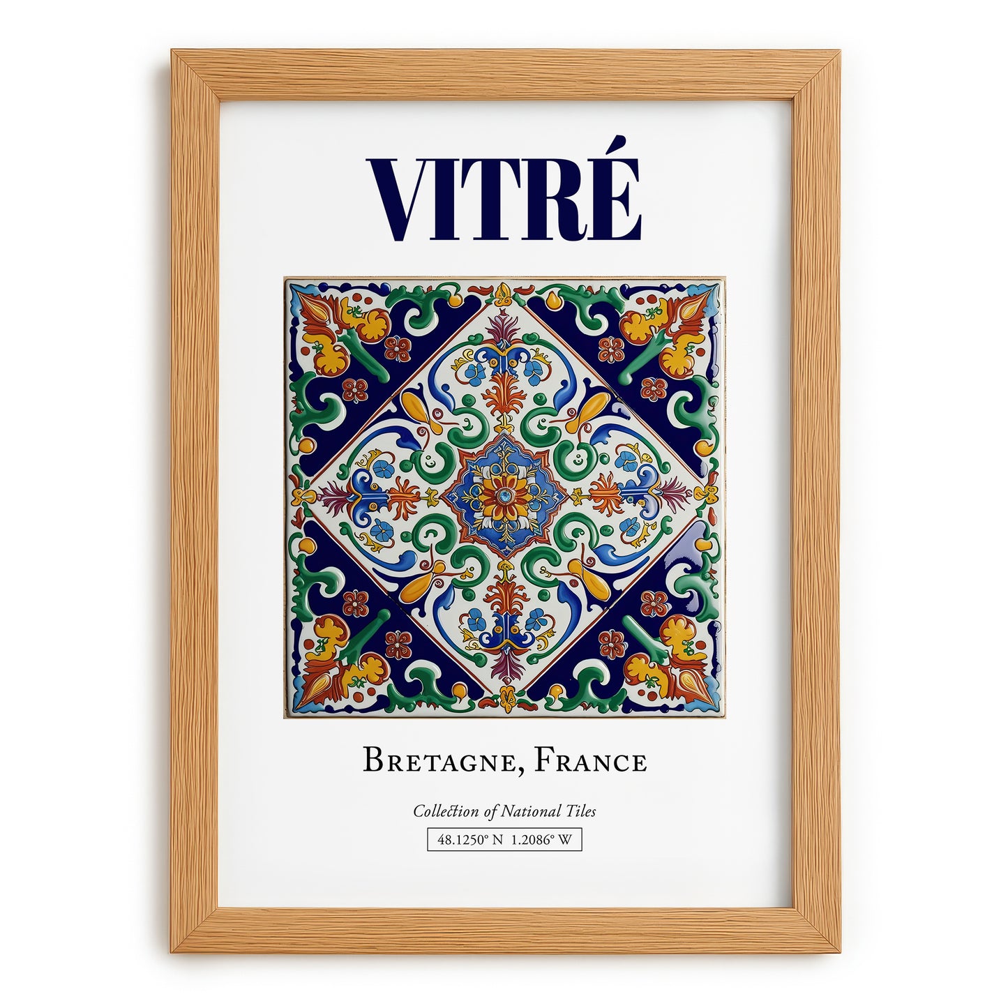 Vitré, France – Travel Wall Art, set in oak frame