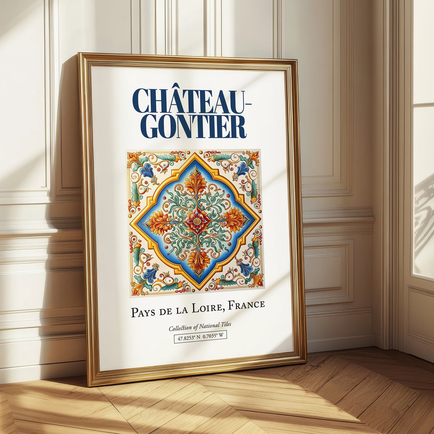 Château-Gontier, France – Travel Wall Decor, styled in a charming Paris street view