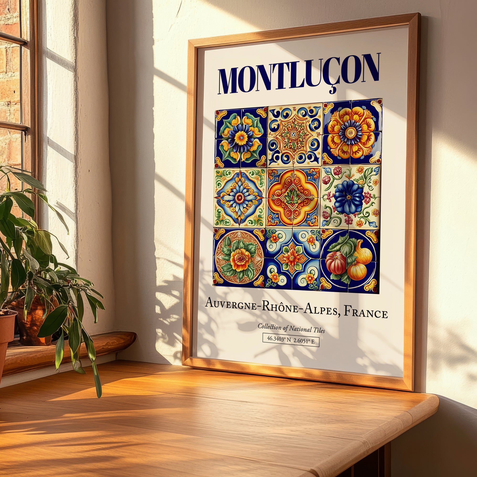 Montluçon, France – Travel Wall Art, clean layout with no caption