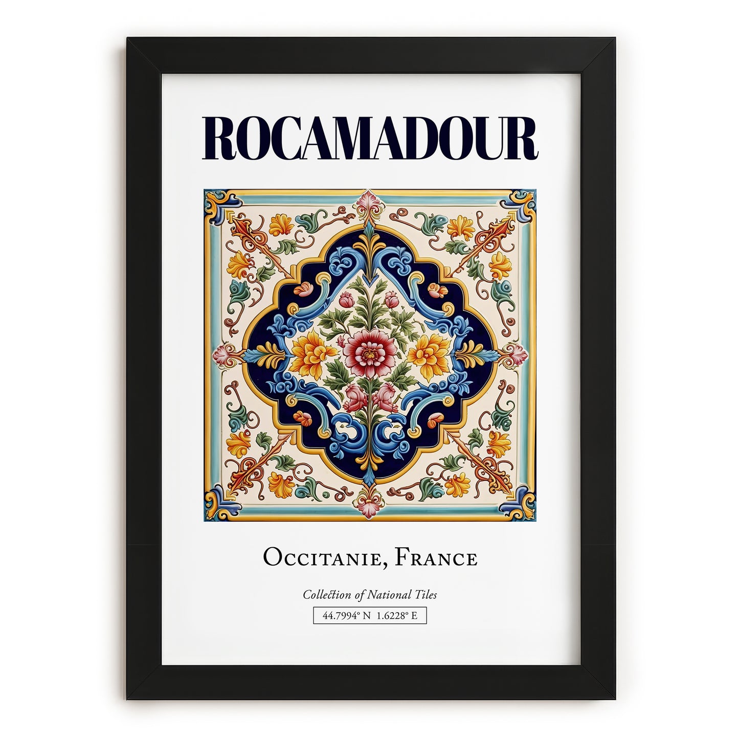 Rocamadour, France – World Travel Art, in sleek black frame