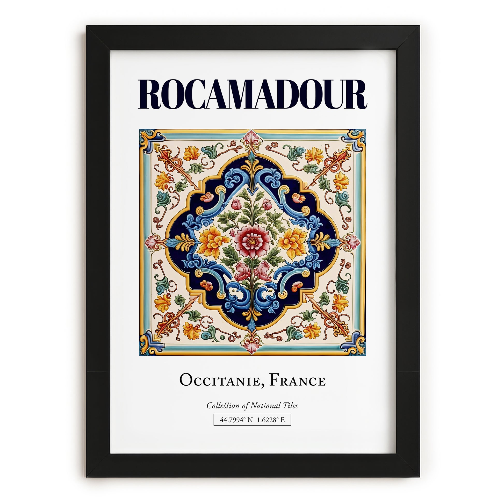 Rocamadour, France – World Travel Art, in sleek black frame