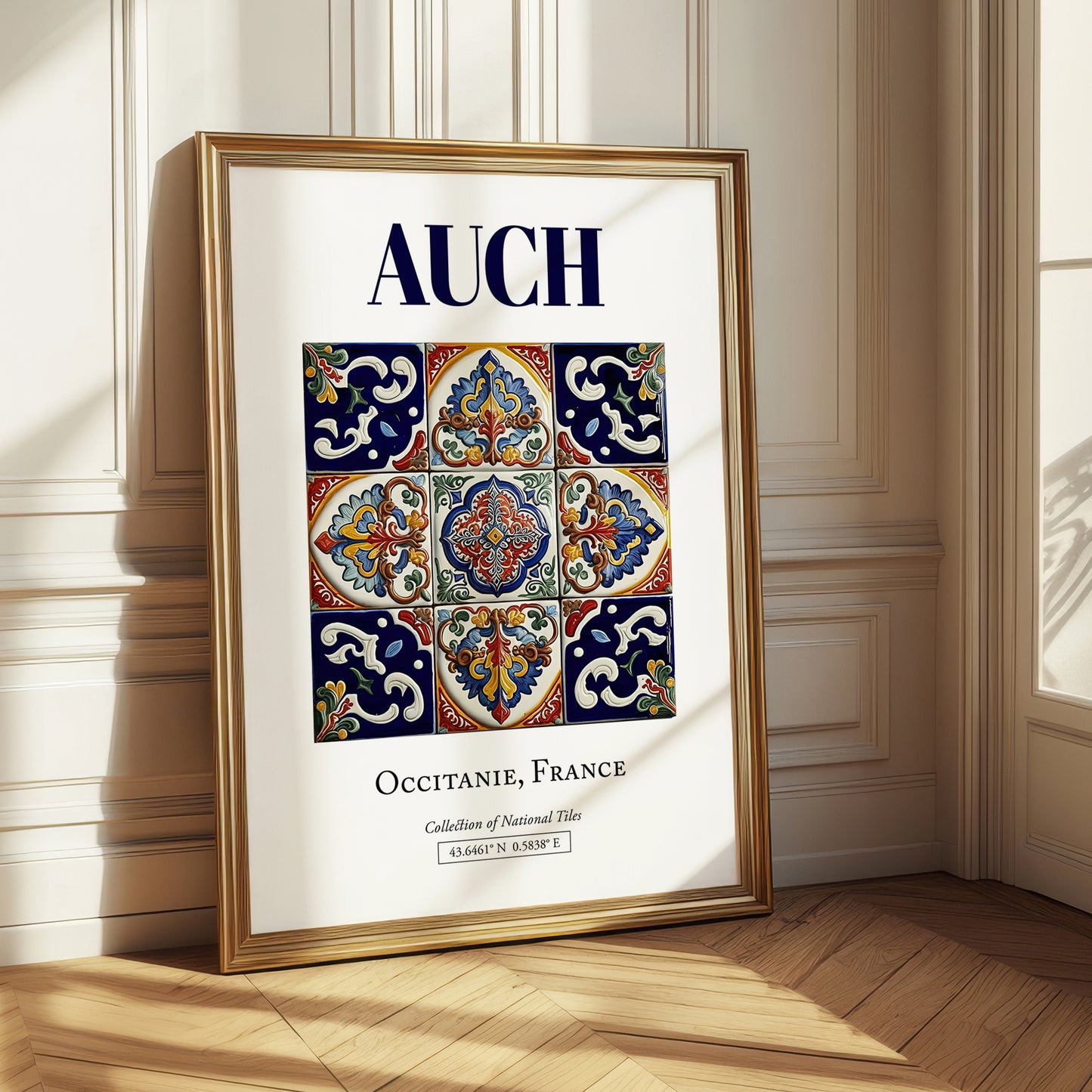 Auch, France – Travel Poster, styled in a charming Paris street view