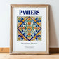 Pamiers, France – Travel Wall Decor, in wooden frame leaning on the floor