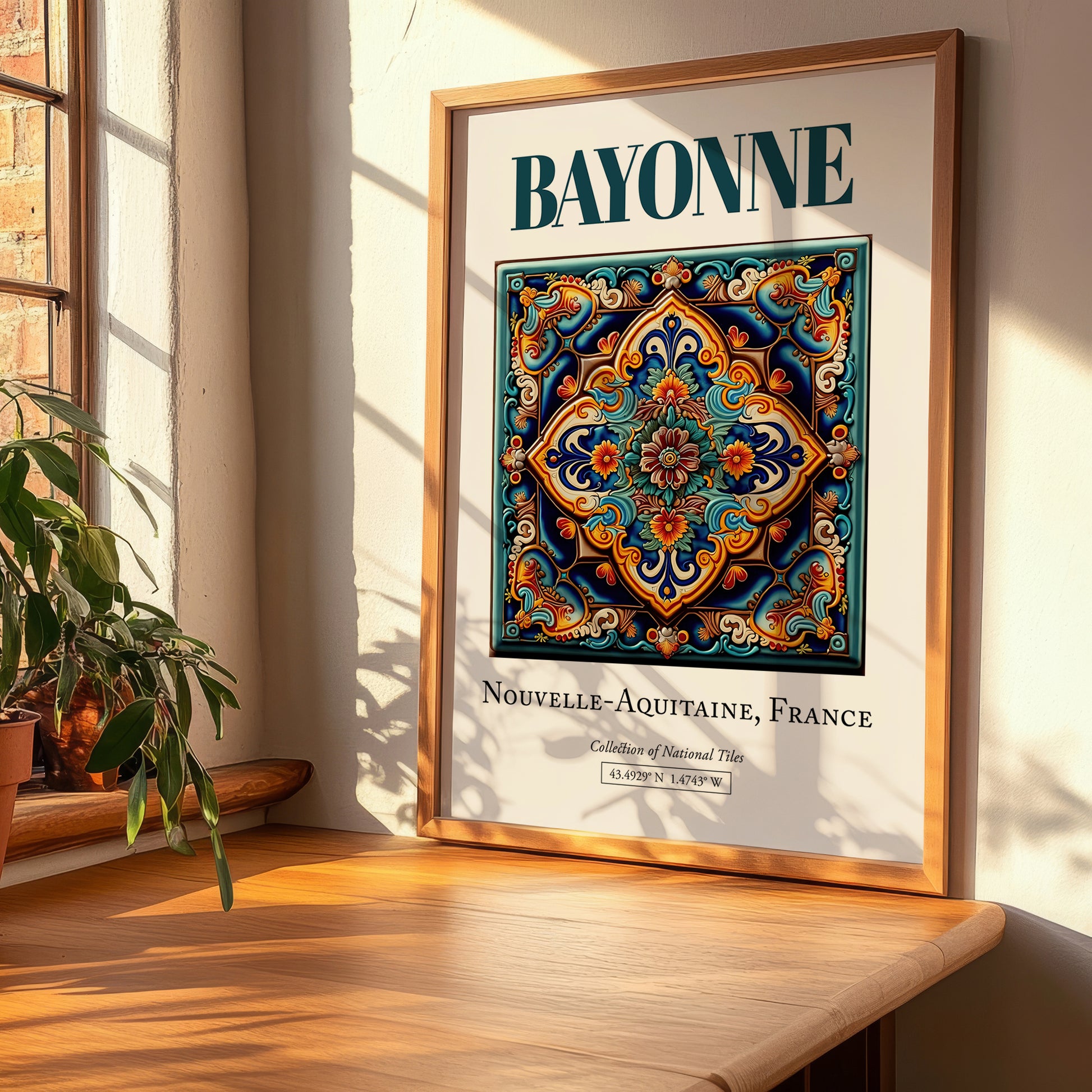 Bayonne, France – Travel Print, clean layout with no caption