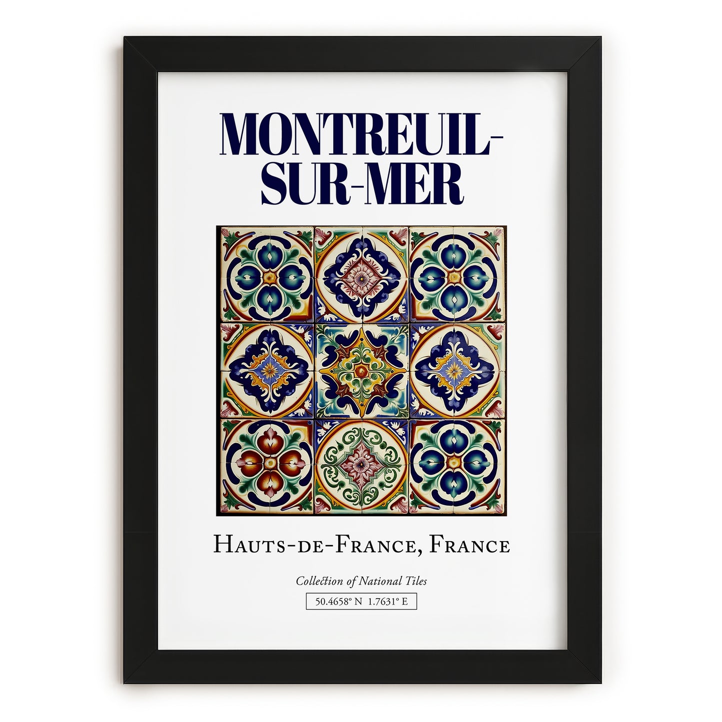 Montreuil-sur-Mer, France – Dream Destination Decor, in sleek black frame