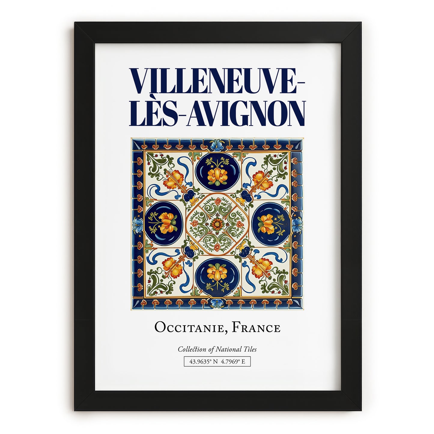 Villeneuve-lès-Avignon, France – Travel Print, in sleek black frame