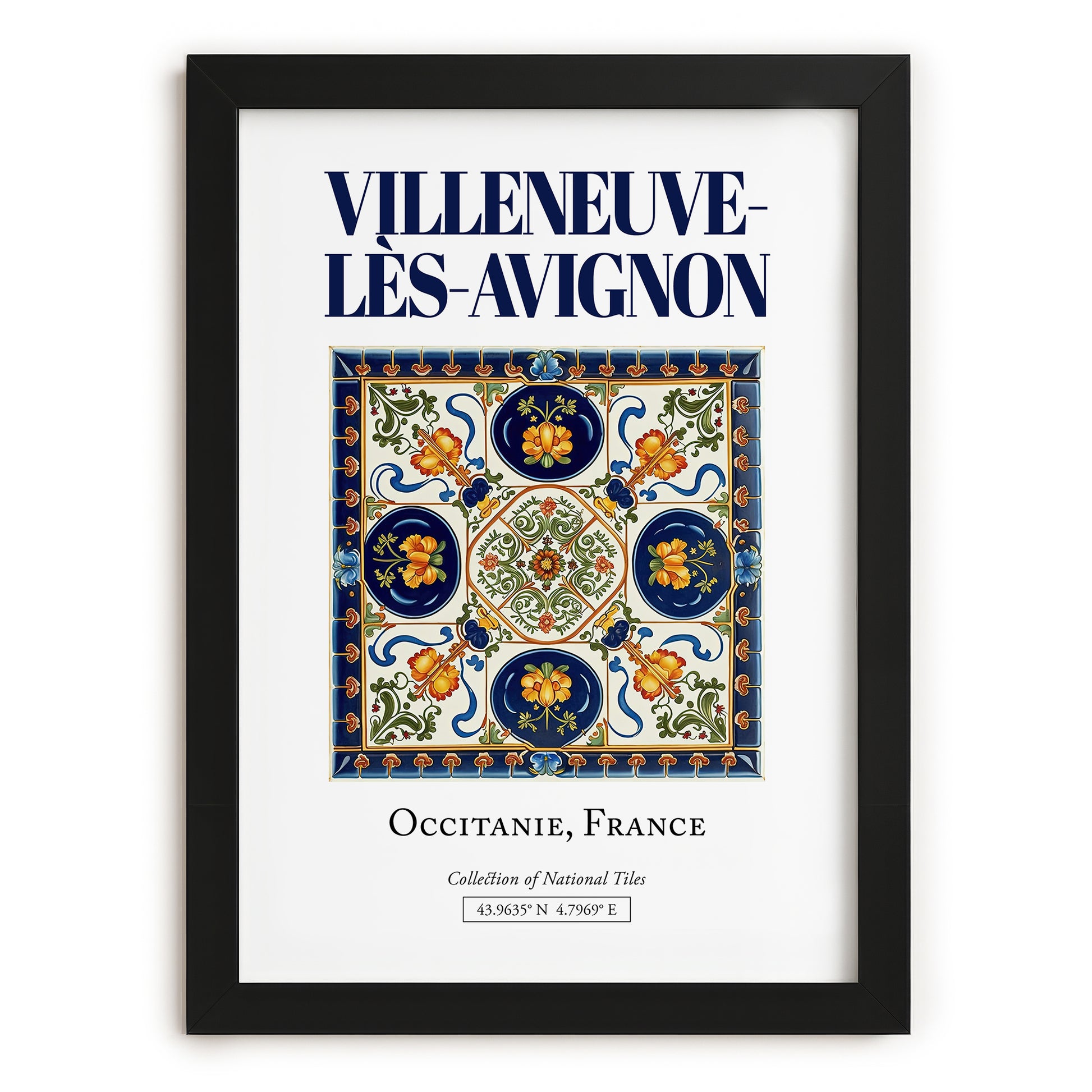 Villeneuve-lès-Avignon, France – Travel Print, in sleek black frame