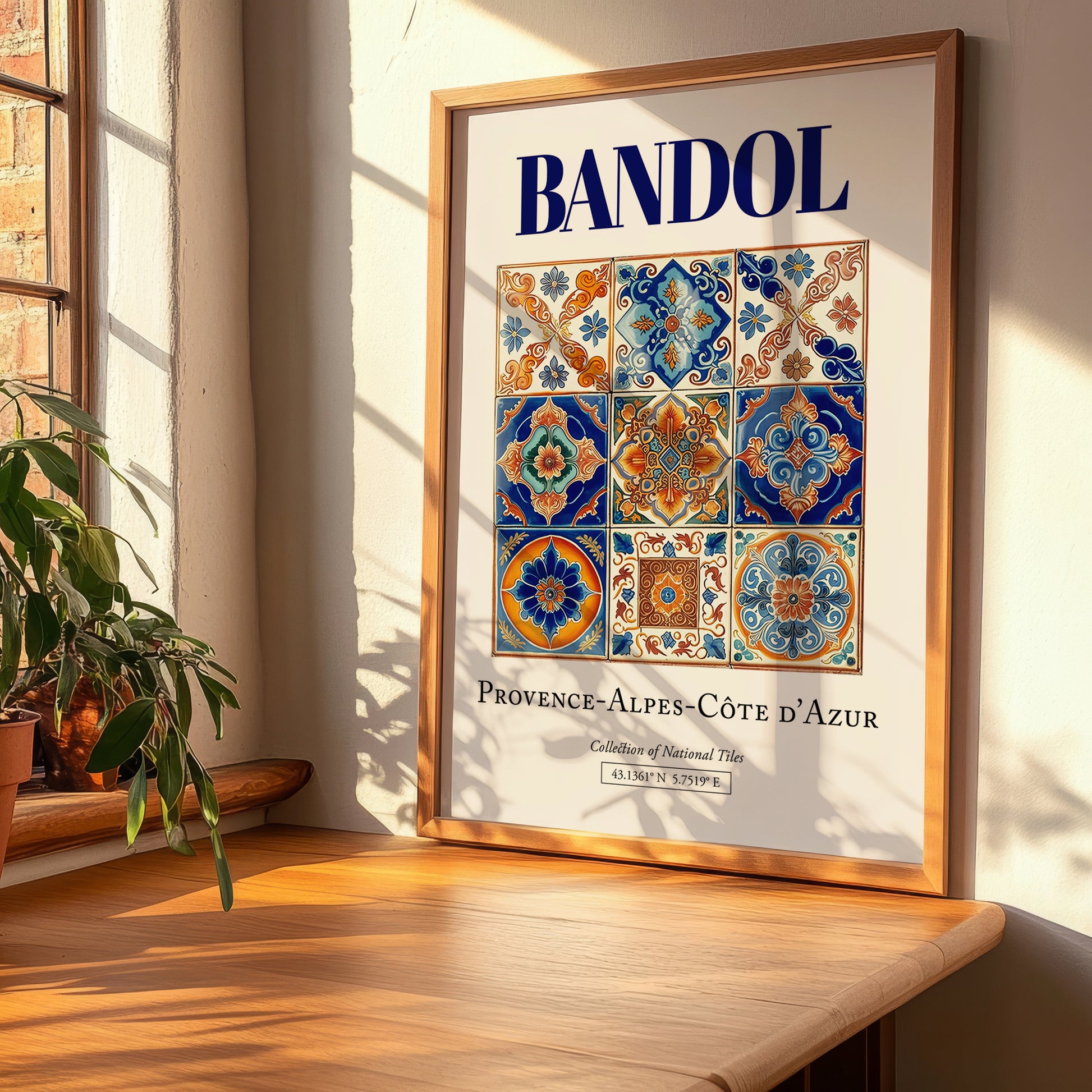 Bandol, France – World Heritage Travel Poster, clean layout with no caption