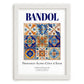 Bandol, France – World Heritage Travel Poster, placed in minimal white frame