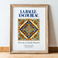 La Baule-Escoublac, France – Travel Poster, in wooden frame leaning on the floor