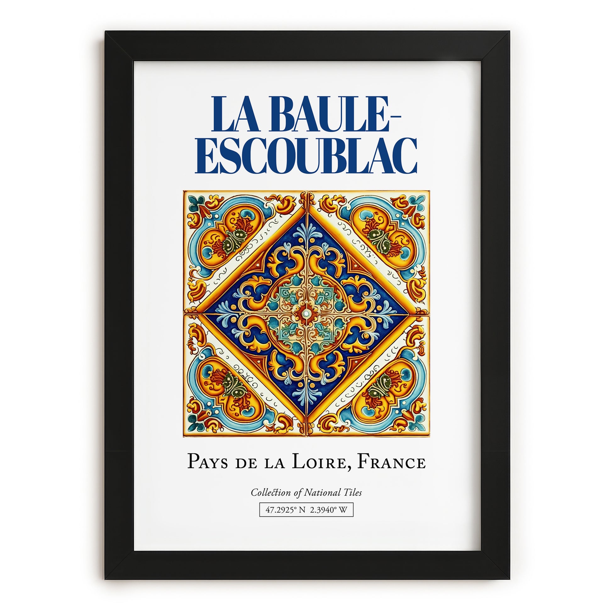 La Baule-Escoublac, France – Travel Poster, in sleek black frame