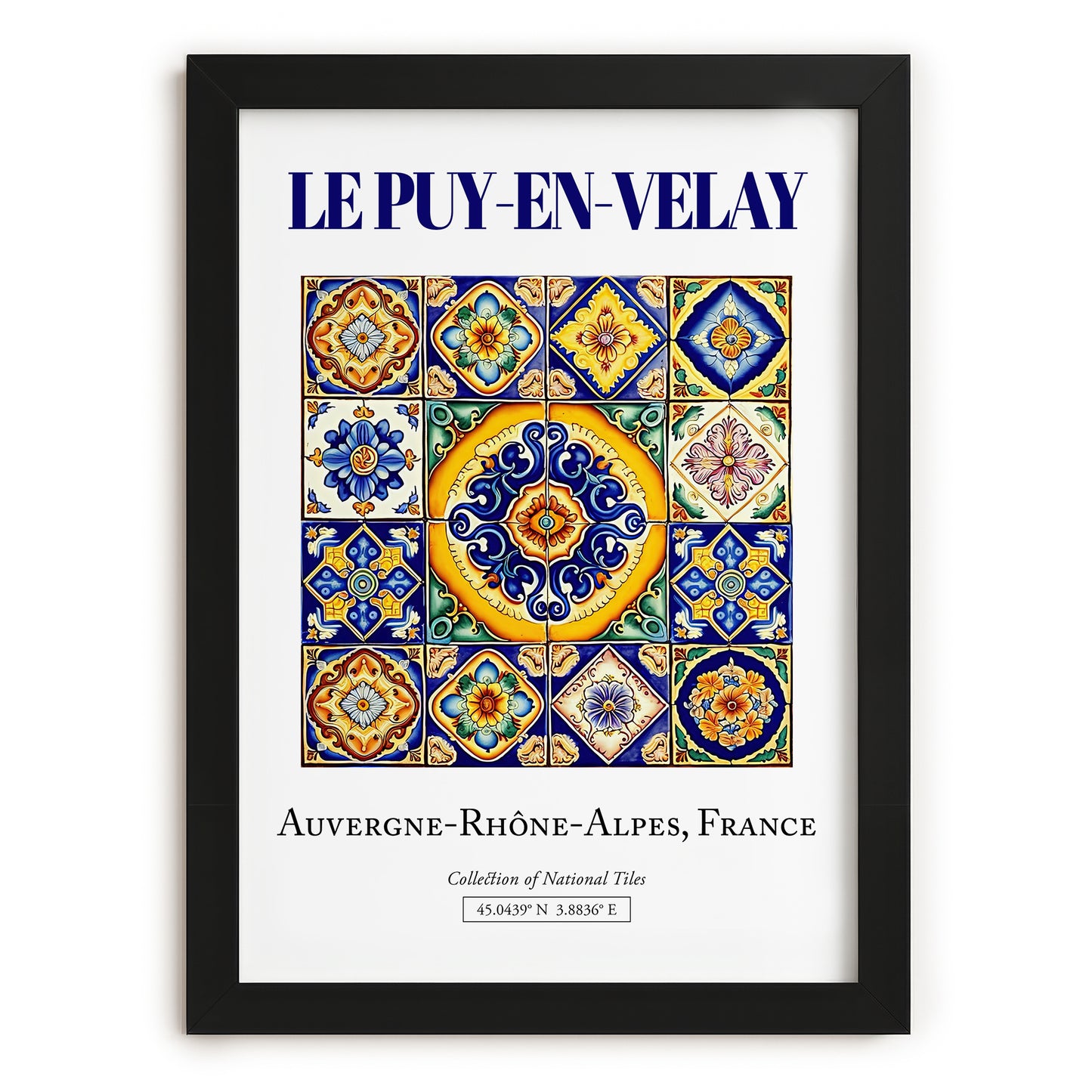 Le Puy-en-Velay, France – Travel Print, in sleek black frame