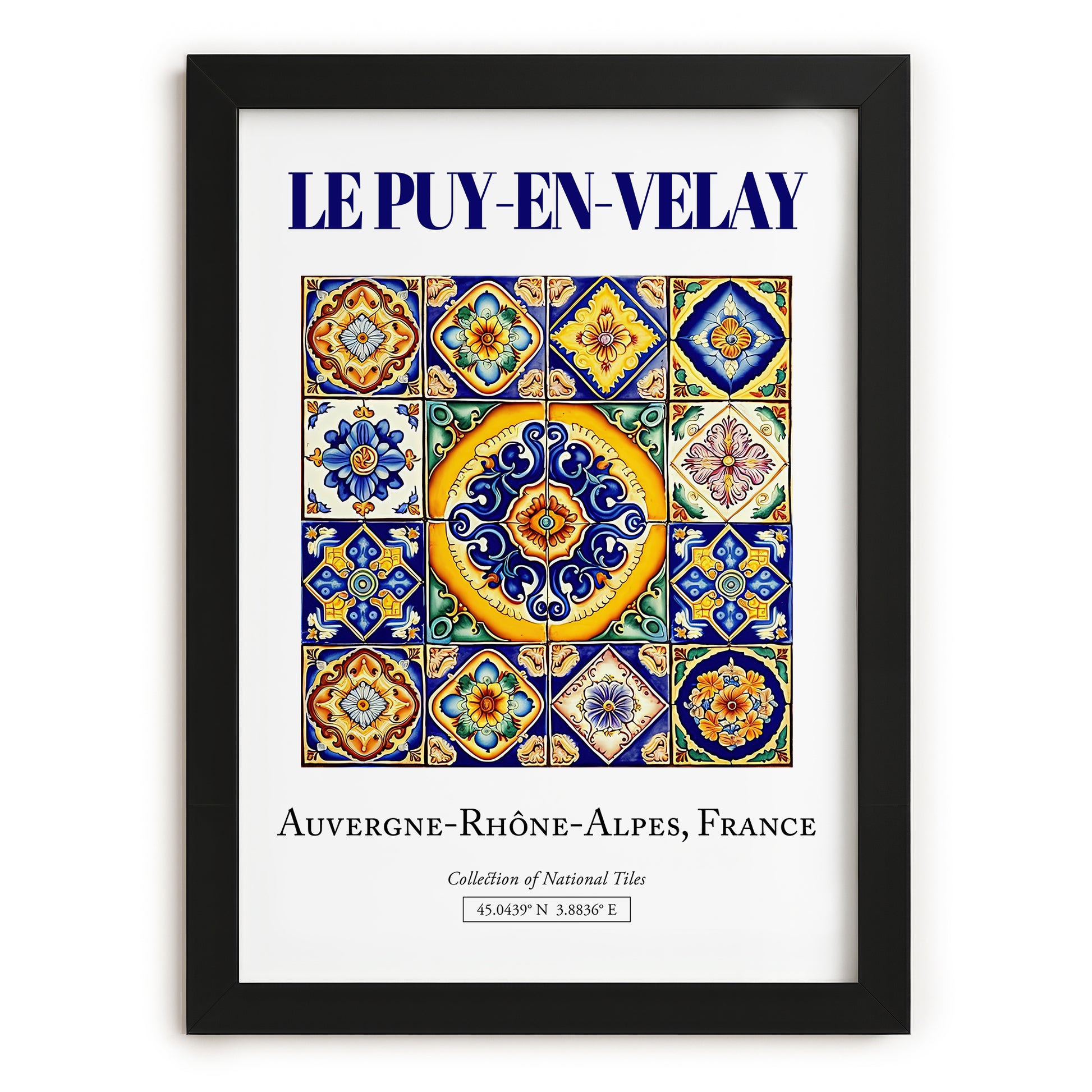 Le Puy-en-Velay, France – Travel Print, in sleek black frame