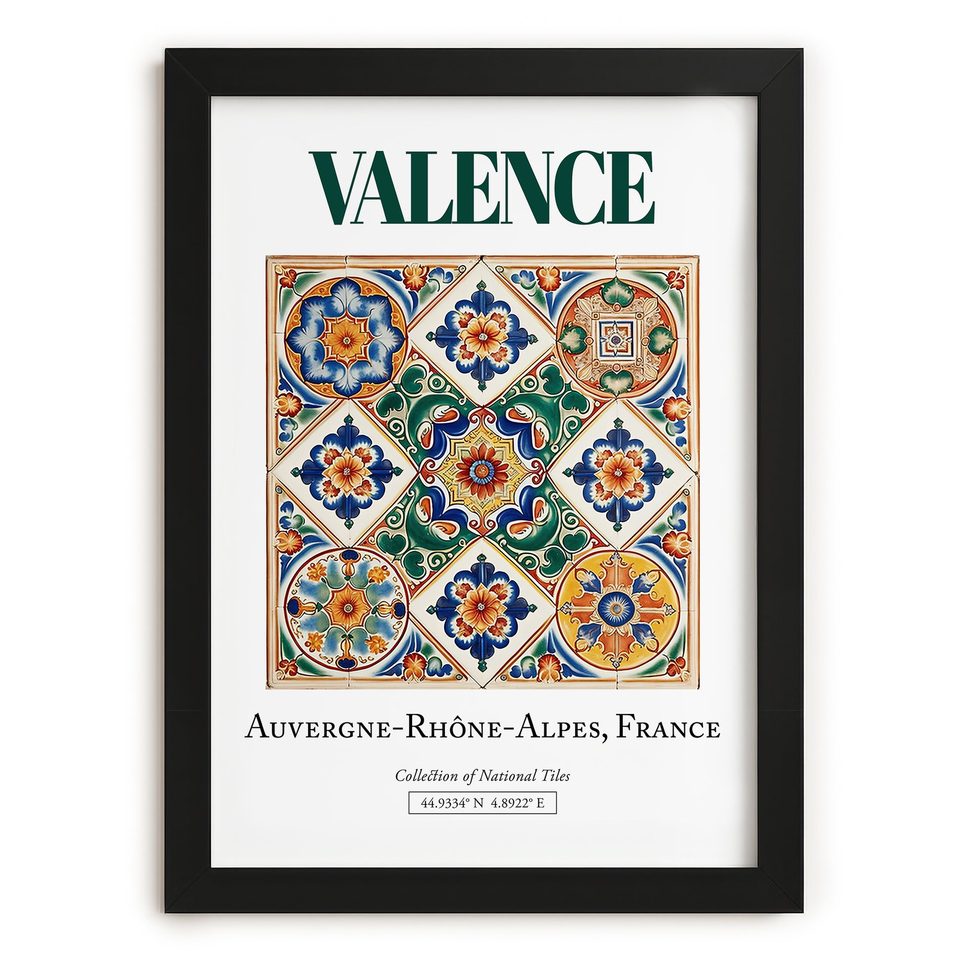 Valence, France – Global Wall Art, in sleek black frame