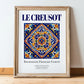 Le Creusot, France – Travel Poster, in wooden frame leaning on the floor